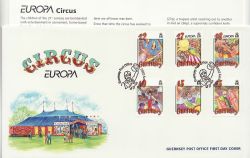 2002-02-06 Guernsey Europa Circus Stamps FDC (86121)