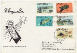 1969-10-27 Anguilla Christmas Overprint Stamps FDC (86231)