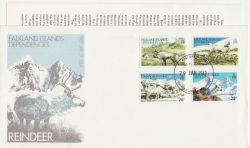 1982-01-29 Falkland Islands Dep Reindeer Stamps FDC (86236)