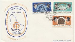 1968-08-29 Barbados Guirl Guide Stamps FDC (86240)
