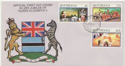 1977-02-07 Botswana Silver Jubilee Stamps FDC (86256)