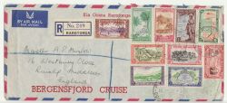 1958-04-15 Cook Islands 1949 Issue Used on Reg Envelope (86274)