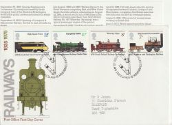 1975-08-13 Railways Stamps Bureau FDC (86369)