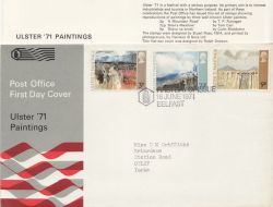 1971-06-16 Ulster Paintings Belfast FDC (86422)