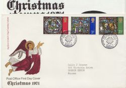 1971-10-13 Christmas Stamps Bureau FDC (86423)