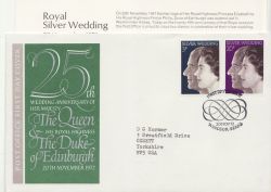 1972-11-20 Silver Wedding Stamps Windsor FDC (86435)