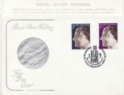 1972-11-20 Silver Wedding Stamps London SW1 FDC (86439)