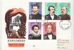 1973-04-18 British Explorers Stamps Benham FDC (86450)