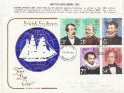 1973-04-18 British Explorers Stamps Cotswold FDC (86451)