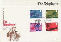 1976-03-10 The Telephone Stamps Taunton FDC (86475)