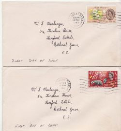 1963-05-16 Nature Week Stamps Finsbury Park x2 FDC (86490)
