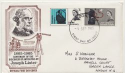 1965-09-01 Lister Centenary Stamps London EC FDC (86533)
