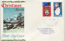 1966-12-01 Christmas Stamps London FDC (86564)
