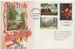 1967-07-10 British Painters Stamps Hastings FDC (86594)