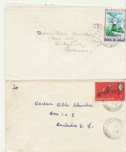 Barbados Stamps Used on Cover x4 (86618)