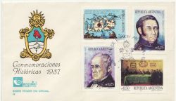 1987-10-17 Argentina Anniversaries Stamps FDC (86630)
