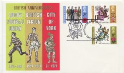 1971-08-25 Anniversaries Stamps Twickenham FDC (86754)