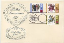 1971-08-25 Anniversaries Stamps MAIDSTONE FDC (86757)