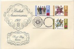 1971-08-25 Anniversaries Stamps MAIDSTONE FDC (86758)