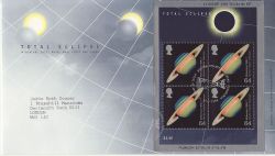 1999-08-11 Solar Eclipse M/Sheet Bureau FDC (86795)