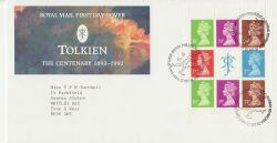 1992-10-27 Tolkien Bklt Pane Stamps Bureau FDC (86855)