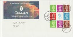 1992-10-27 Tolkien Bklt Pane Stamps Bureau FDC (86857)