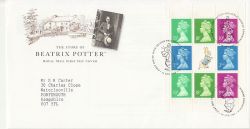 1993-08-10 Beatrix Potter Bklt Pane Bureau FDC (86862)