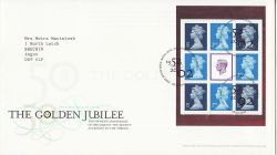 2002-02-06 Golden Jubilee Label Pane T/House FDC (86880)