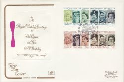 1986-04-21 Queen's 60th Birthday Stamps Windsor FDC (87019)