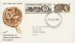1965-07-19 Parliament Stamps Bureau EC1 FDC (87058)