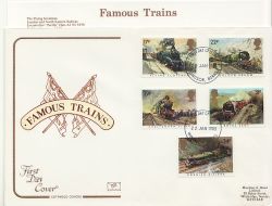 1985-01-22 Famous Trains Stamps Windsor FDC (87076)