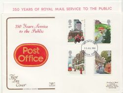 1985-07-30 Royal Mail 350th Stamps Windsor FDC (87083)