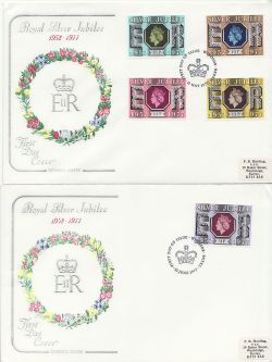 1977-05-11 Silver Jubilee Stamps Windsor x2 FDC (87101)