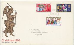 1969-11-26 Christmas Stamps Harrow FDC (87105)
