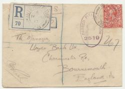King George V 2d Stamp FPO cds Censor 2519 1917 (87240)