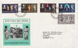 1964-04-23 Shakespeare Stamps Stratford upon Avon FDC (87241)