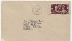 1937-05-13 KGVI Coronation Stamp Putney FDC (87260)