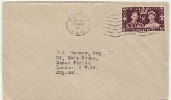 1937-05-13 KGVI Coronation Stamp Putney FDC (87261)