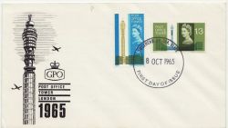 1965-10-08 Post Office Tower Stamps Southend FDC (87268)