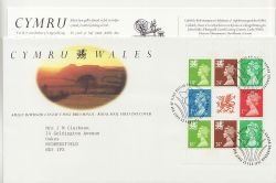 1992-02-25 Wales Bklt Pane Stamps Bureau FDC (87307)