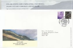 2011-03-29 Scotland Definitive Stamps Edinburgh FDC (87381)