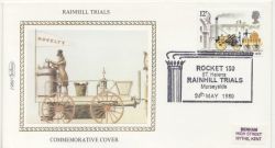 1980-05-24 150th Rainhill Trials Silk Rocket 150 Pmk (87438)