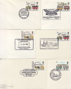 1980 x6 Railway Postmarks on Envelopes (87441)