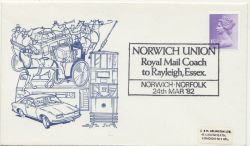 1982-03-24 Norwich Union Royal Mail Coach Postmark (87445)