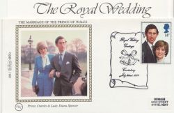 1981-07-22 Royal Wedding Stamps Canterbury FDC (87448)