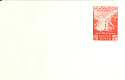 1953 10b Red Pre-paid Envelope Airmail Yemen (8746)