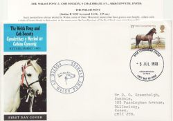 1978-07-05 Horses Welsh Pony Society FDC (87482)