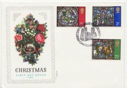 1971-10-13 Christmas Stamps Canterbury FDC (87489)