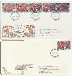 1988-07-19 Armada Stamps x5 Different FDC (87615)