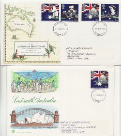 1988-06-21 Australia Bicentenary x3 Different FDC (87618)